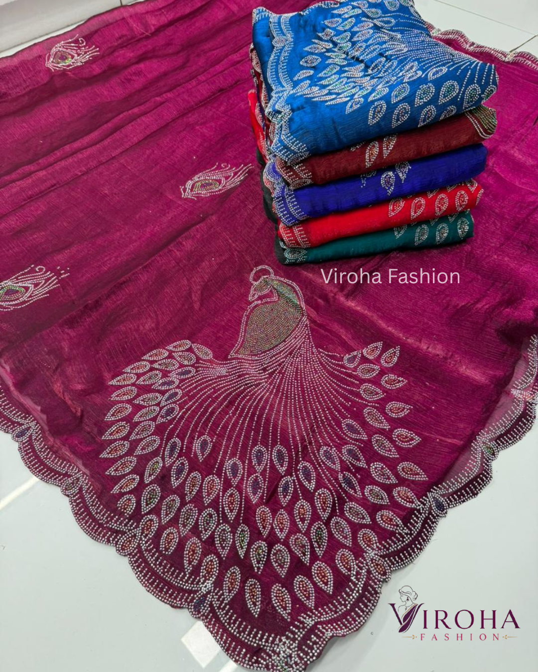 Peacock Design Saree